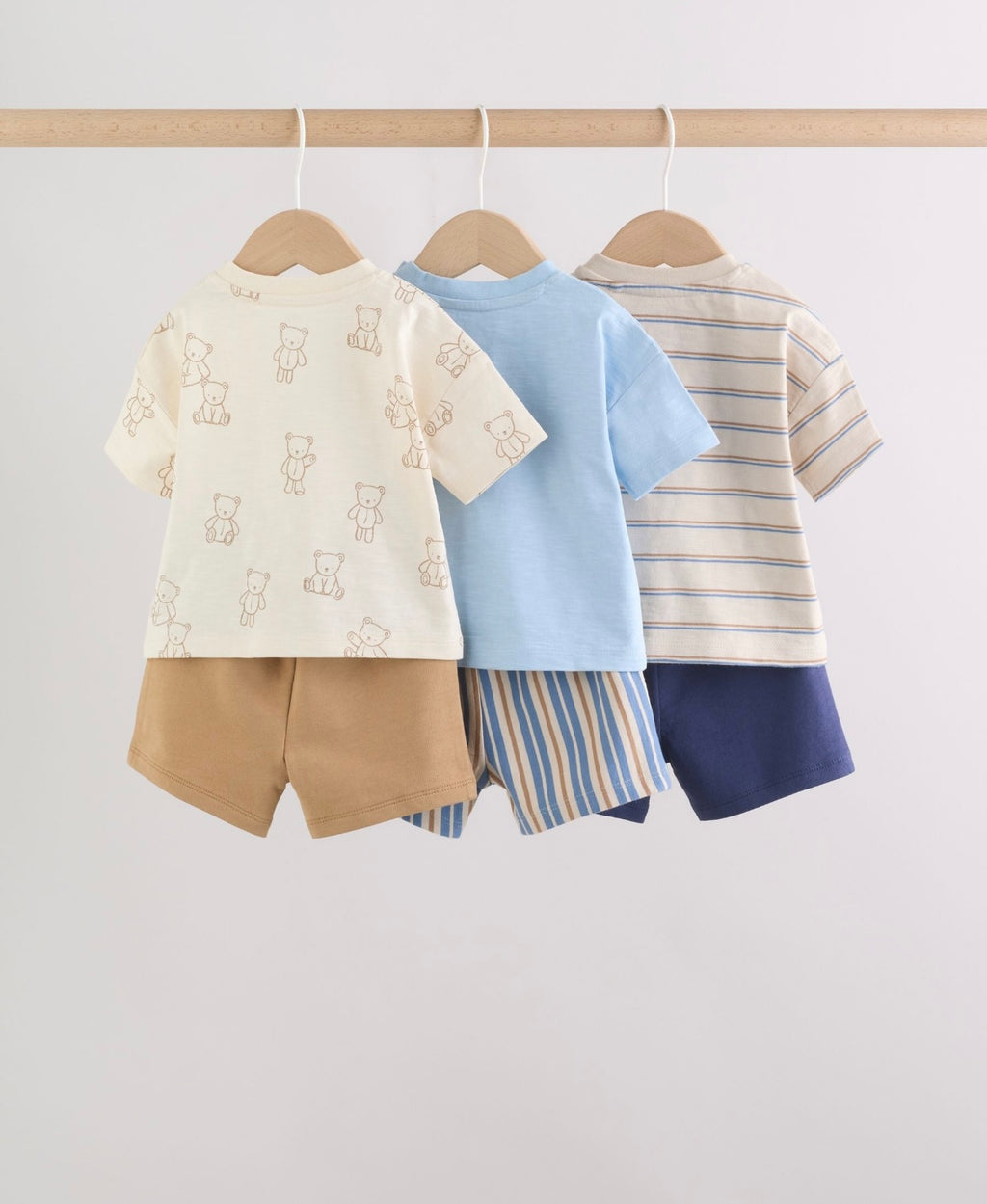 Blue Bears Tops and Shorts Baby Set 6 Piece