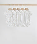 White Character 5 Pack Baby Short Sleeve Bodysuits