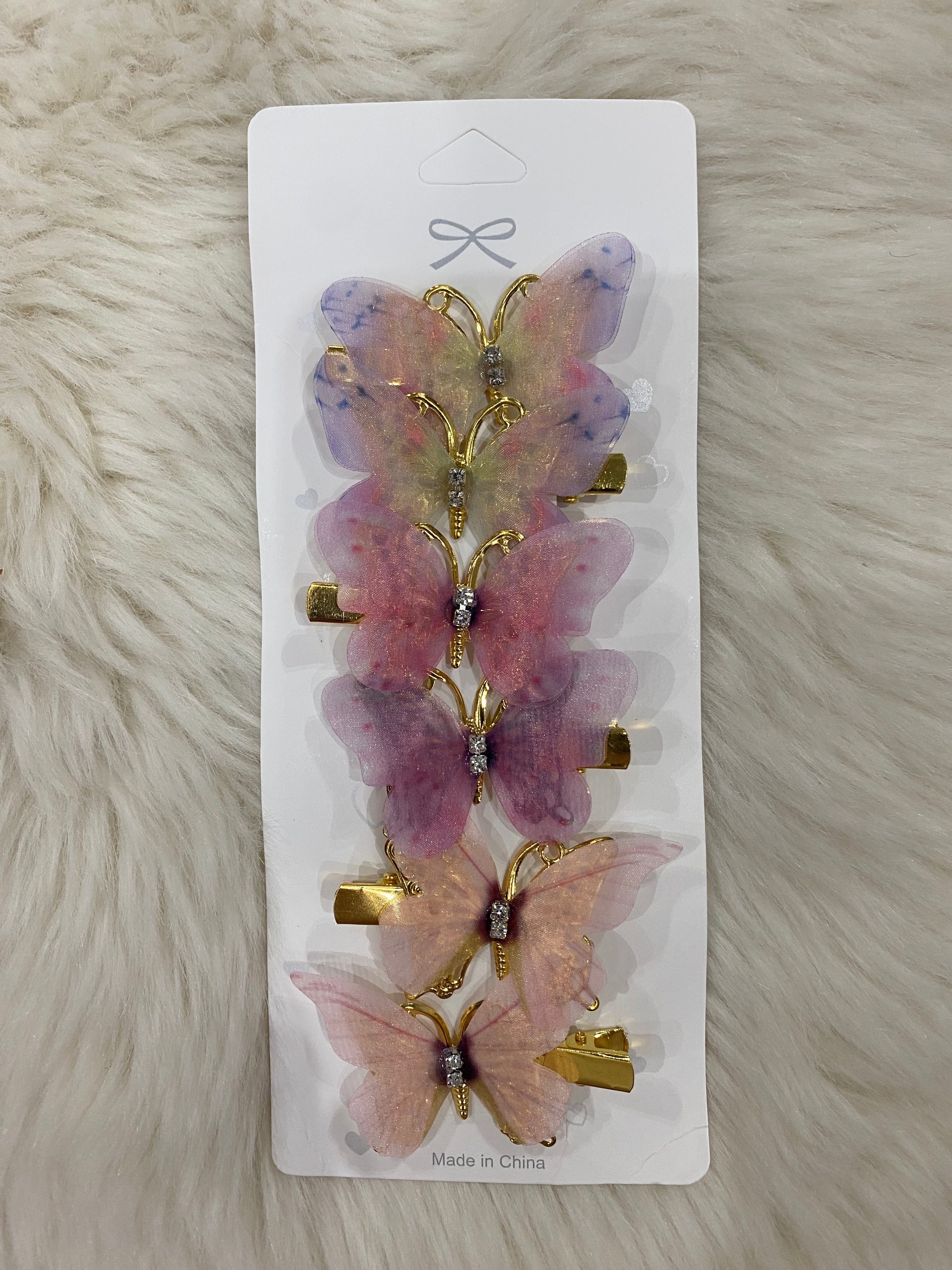 6pcs butterfly hair clips