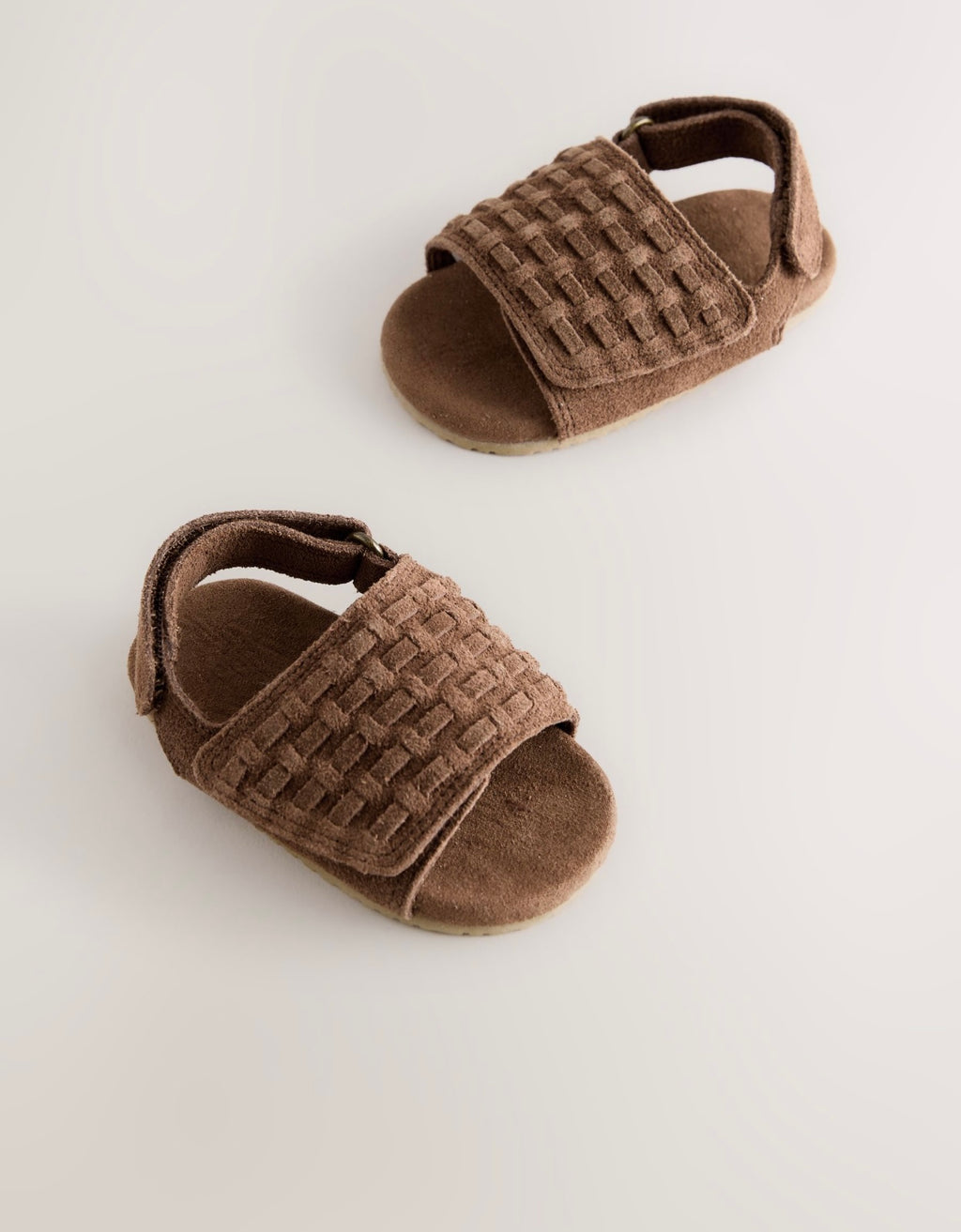 Tan Brown Woven Suede Touch Fastening
Baby Sandals