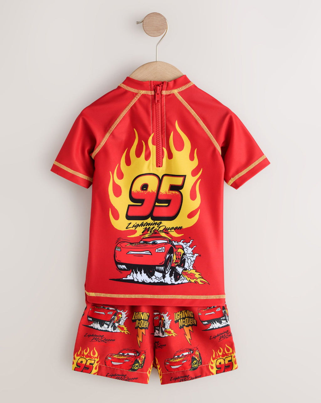 Lightening McQueen Rash Vest and Swim Shorts Set