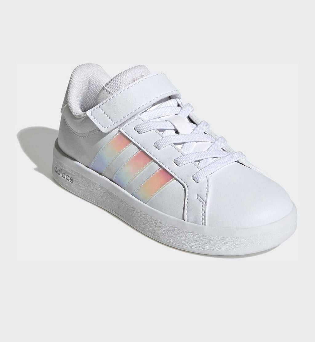 adidas White Grand Court 3.0 Kids Trainers
