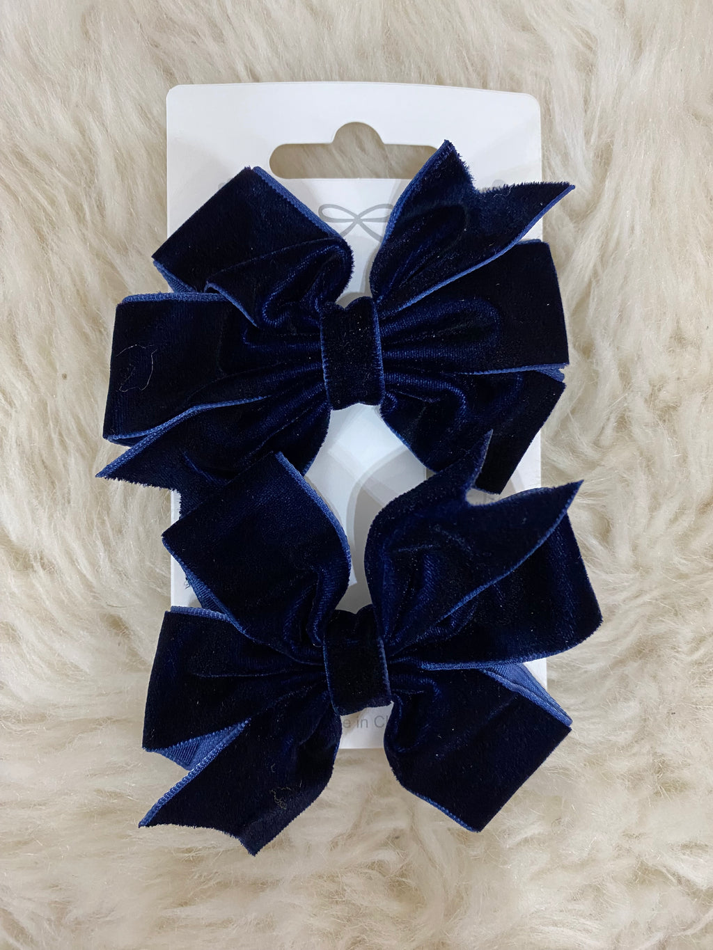 2Pcs Velvet Hair Bows Clips
