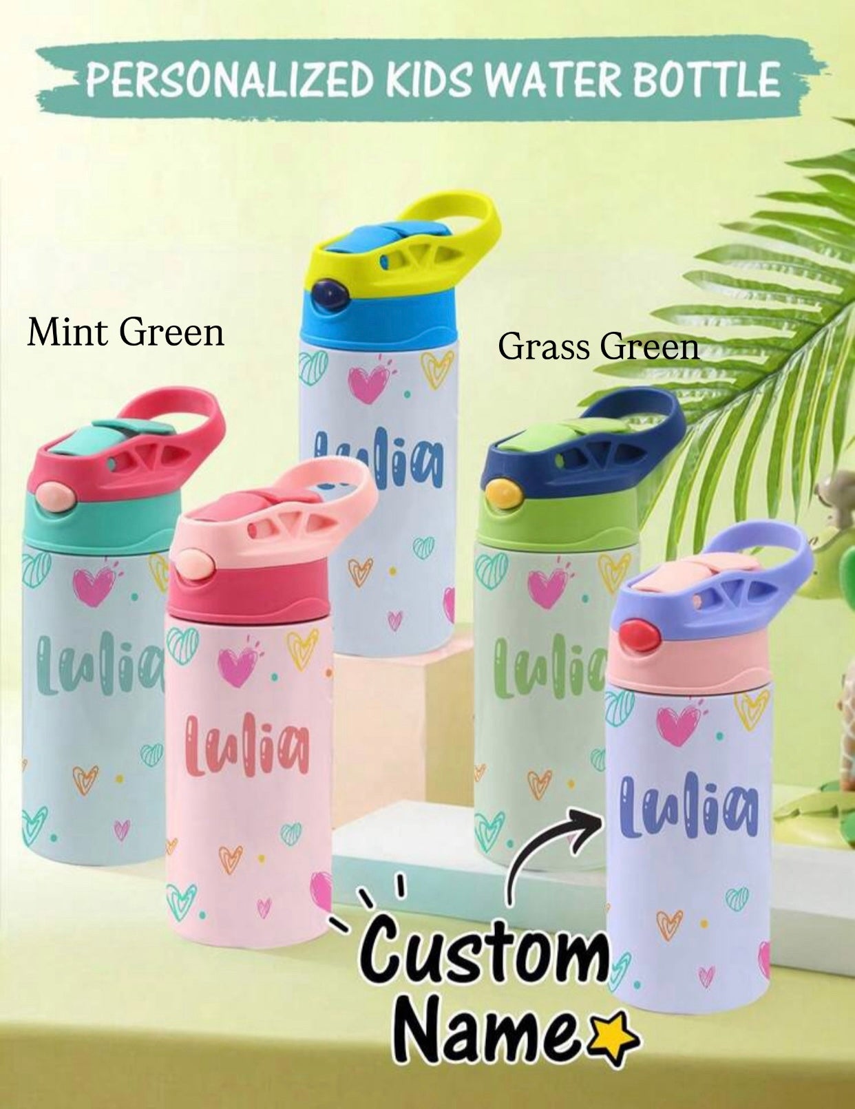 Customized 12oz Children's Stainless Steel Water Bottle