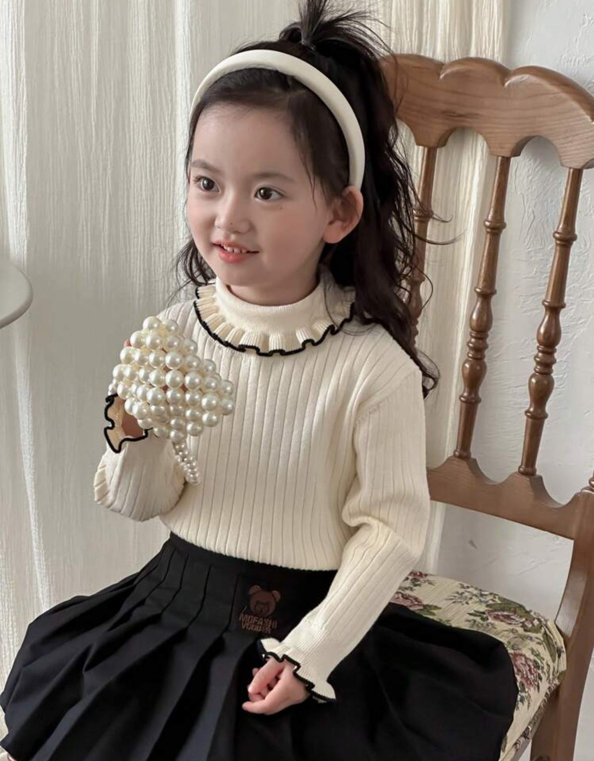 Dazy Kids Young Girl Minimalist Casual Daily Long Sleeve Sweater