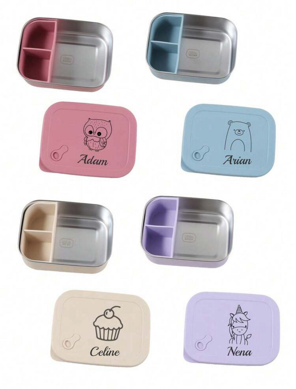 Kids Personalized Lunch Box 1200ml Stainless Steel