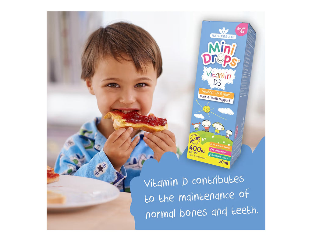 Natures Aid Mini Drops Vitamin D3 50ml for Infants & Kids