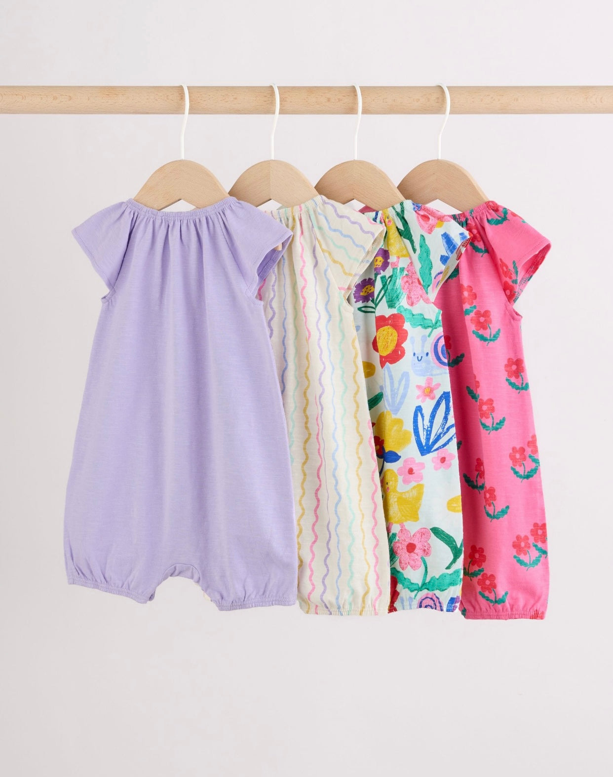 Multi Bright Coloured Jersey Baby Rompers 3 Pack (Copy 2)