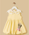 Minnie Mouse Print Cotton Dress with Peter Pan Collar