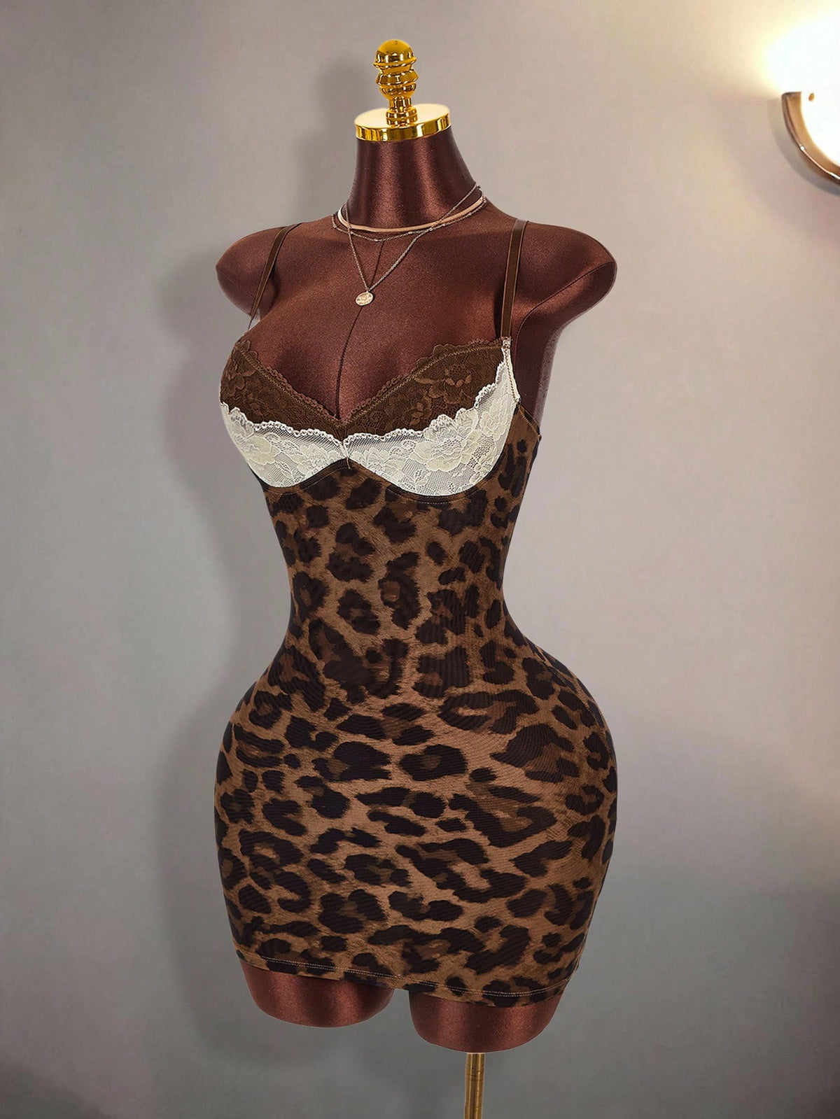 Woman Leopard Cami Dress