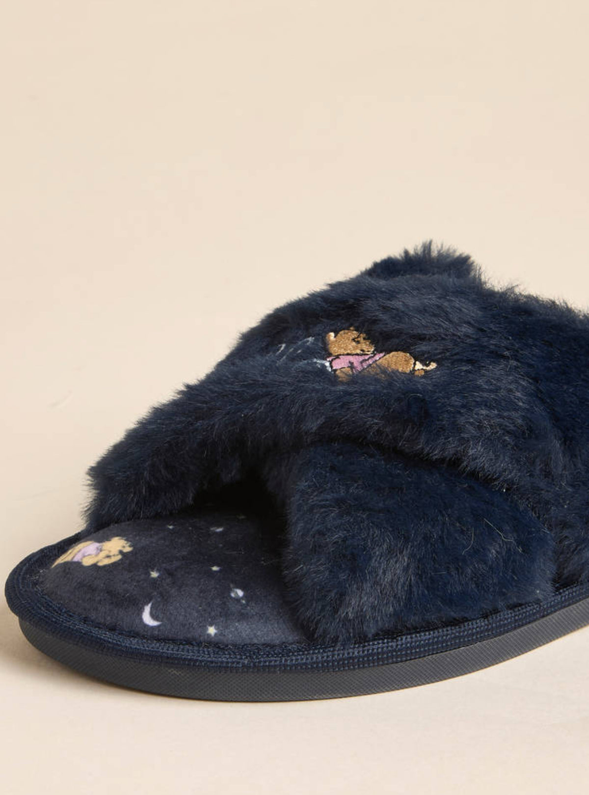 Winnie the Pooh Embroidered Bedroom Slippers