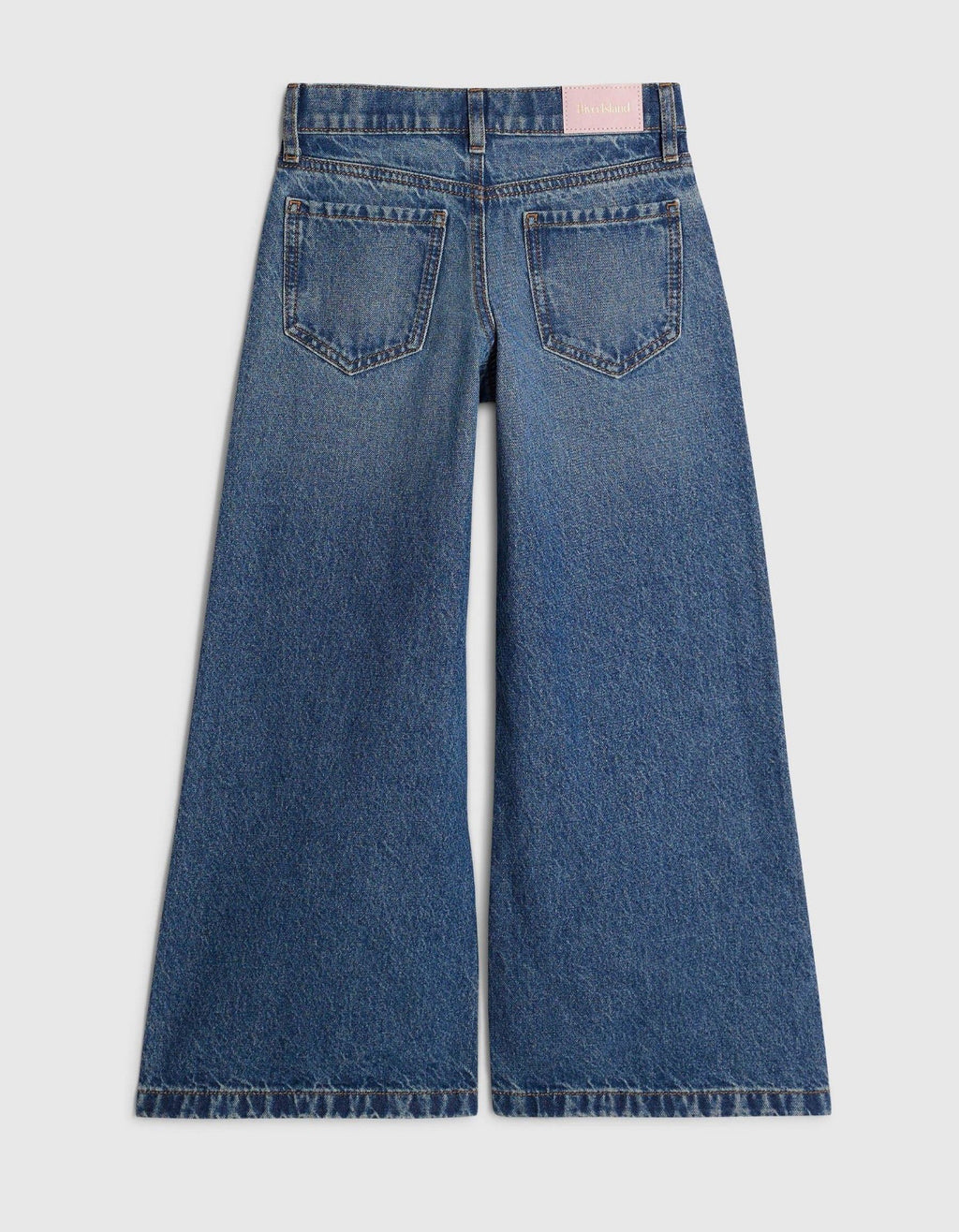 River Island Blue Wide Fit Jeans With Boy Keychain