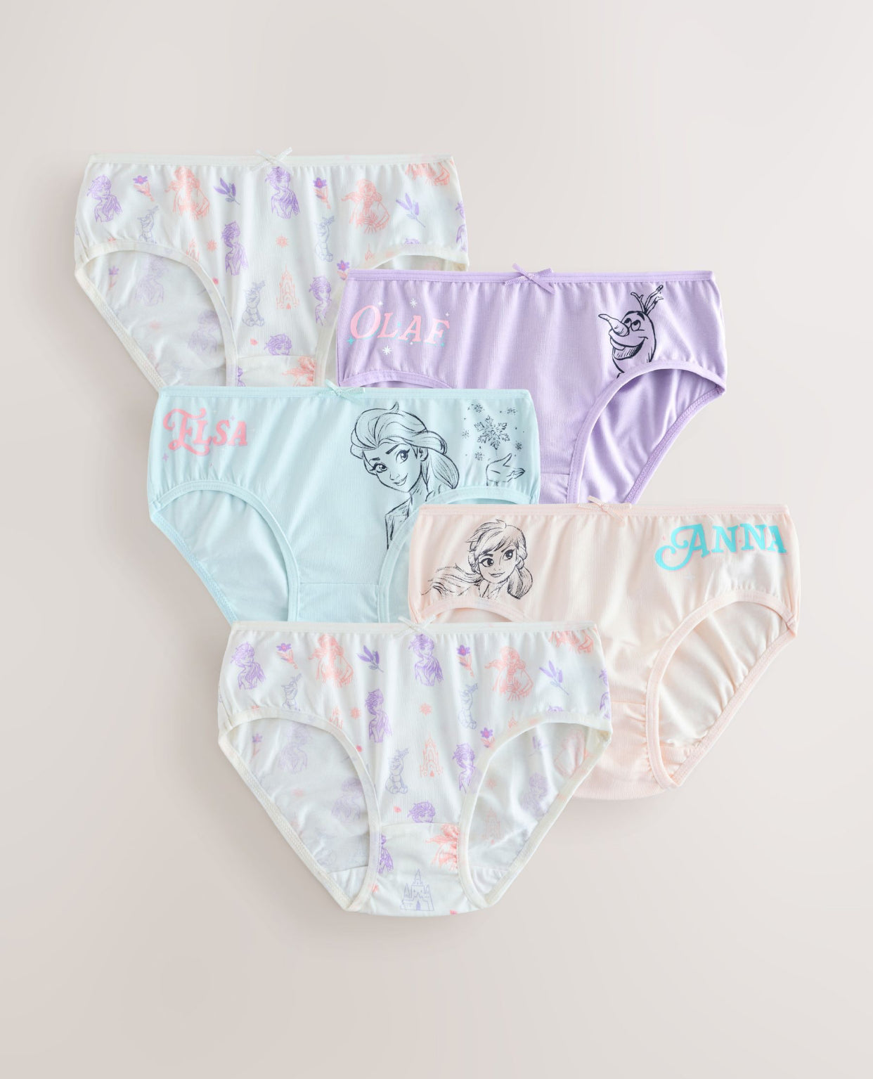 Multi Disney Frozen Print Briefs 5 Pack