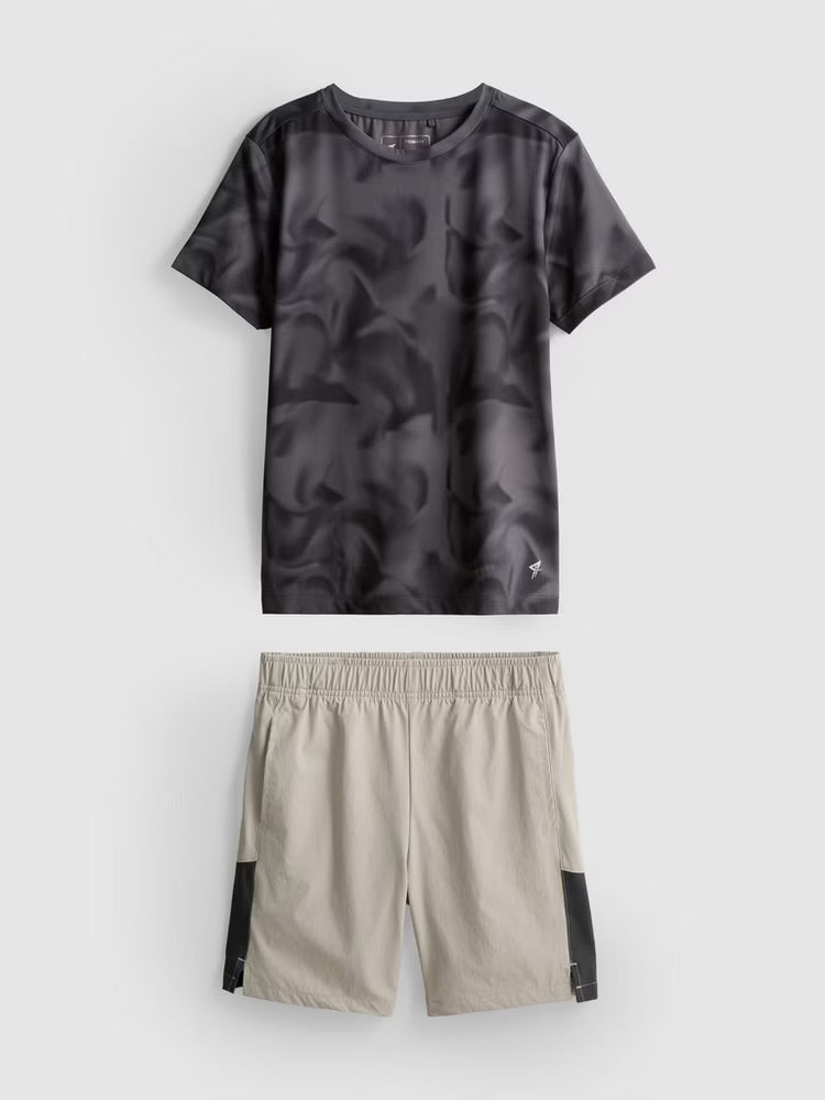 A tee and shorts activewear clothing set