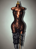 Women's Lace Halter Minimalist Dress