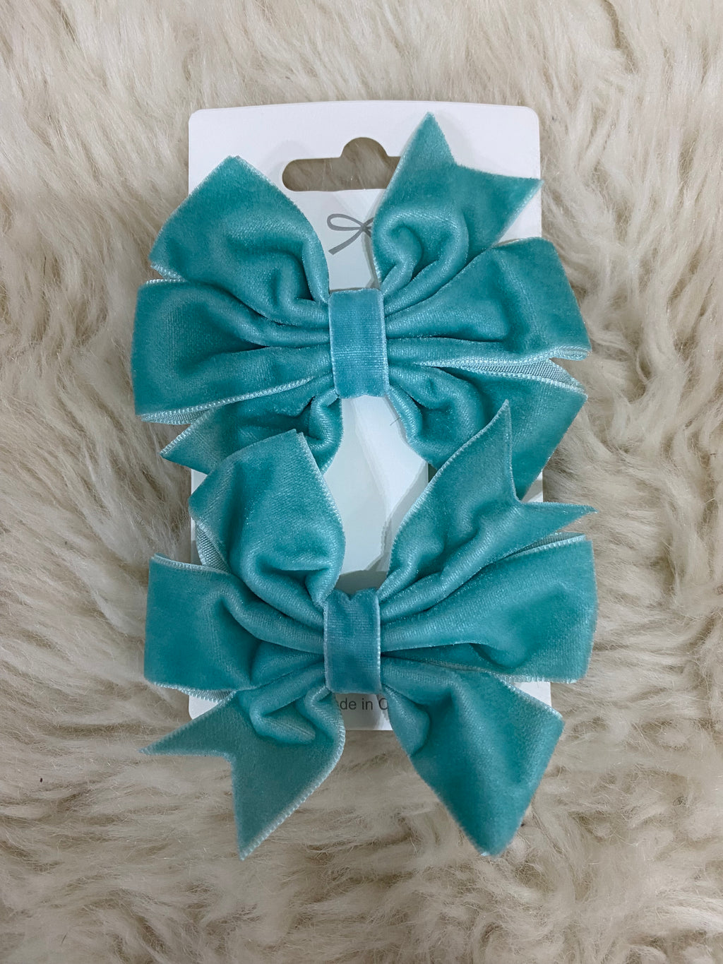 2Pcs Velvet Hair Bows Clips