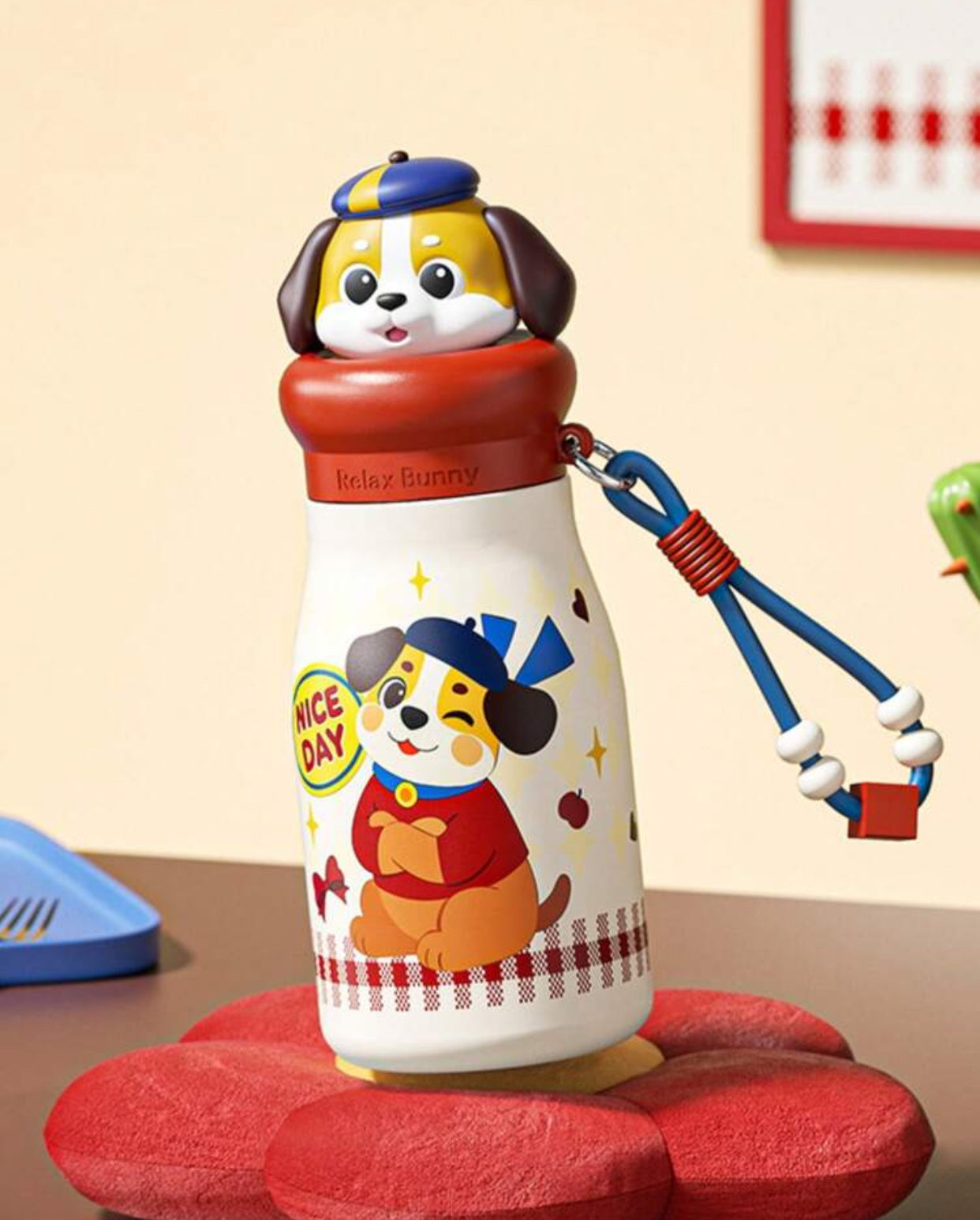 1pc Cute Animal Stainless Steel Insulated Tumbler 450 ml
