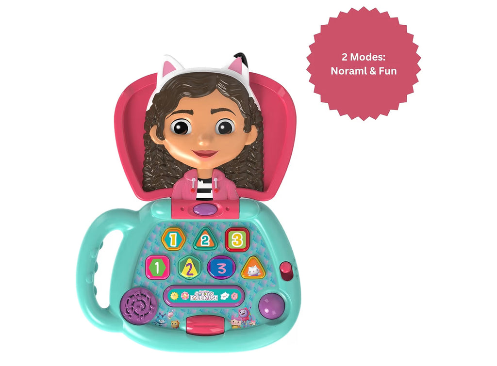 Gabby’s Dollhouse My First Laptop Plays Gabby’s Theme Tune | 14+ Fun Sounds & Phrases | Lights & Moving Eyes Feature | Learning & Role Play Toy