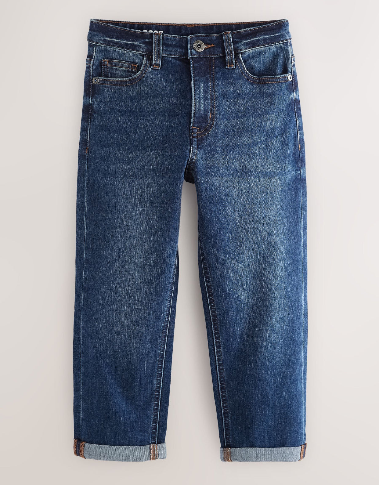 Blue Indigo Loose Fit Stretch Jeans