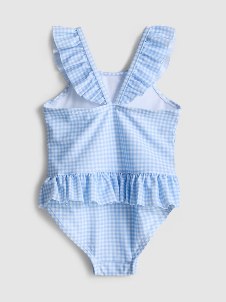 Floral Gingham Check Swimsuit