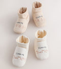 Neutral | Love Mummy/Daddy Baby Sock Top Bootie Shoes