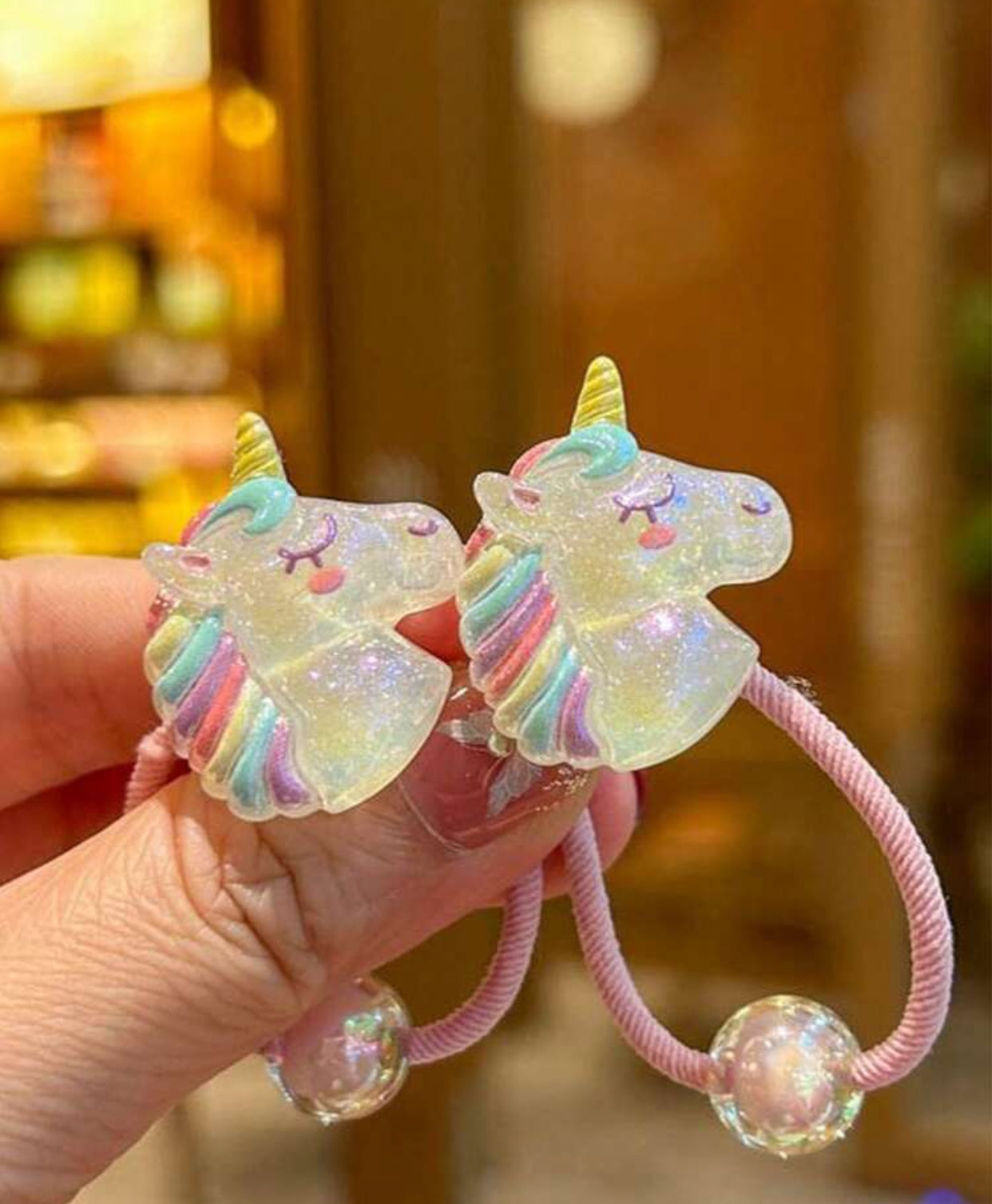 2pcs/Set Unicorn Hair Scrunchies