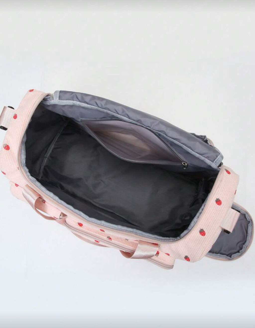 Strawberry Print Duffel Travel Bag