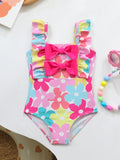 Baby Girls Cute Bowknot Swimsuit