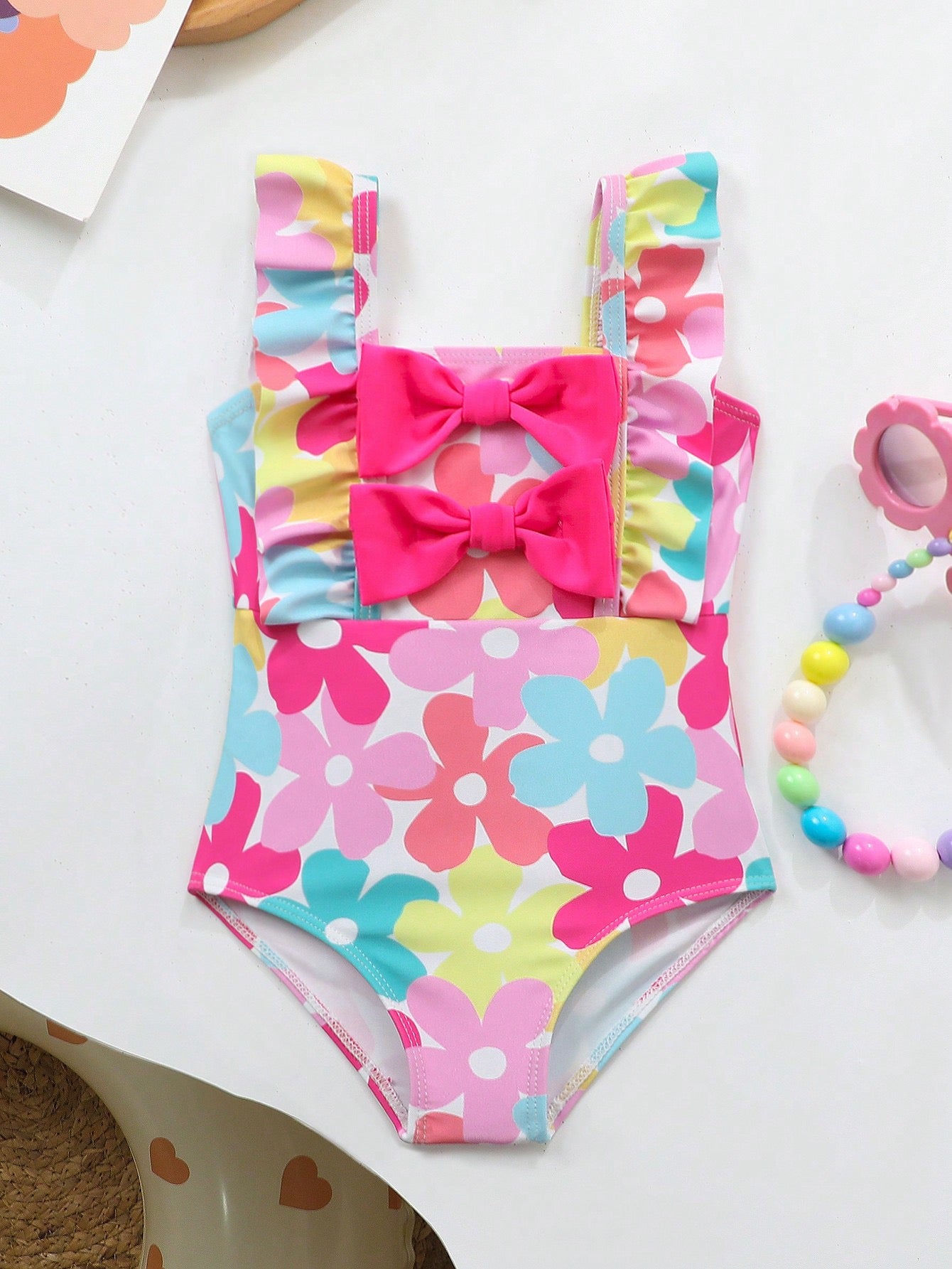 Baby Girls Cute Bowknot Swimsuit