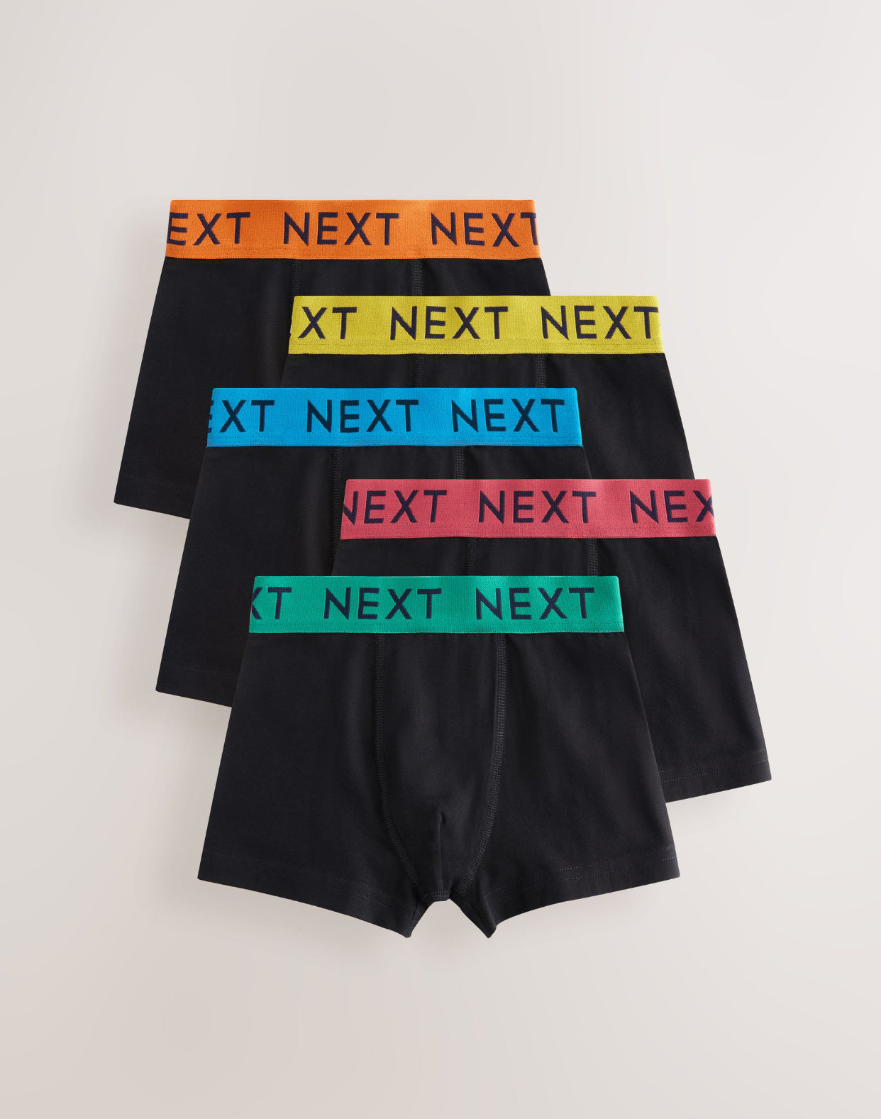Black with Varsity Waistband Trunks 5 Pack