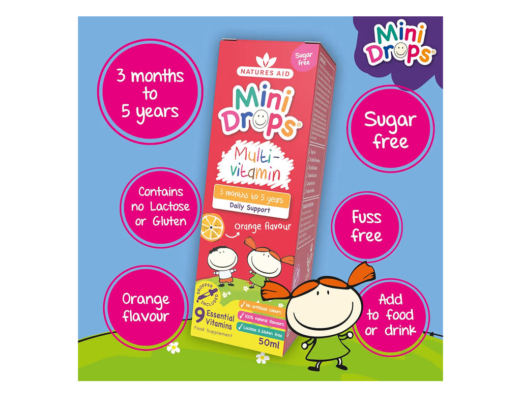 Natures Aid Mini Drops Multi-Vitamin for Babies & Kids