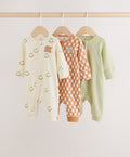 Multi Two Way Zip Baby Sleepsuits 3