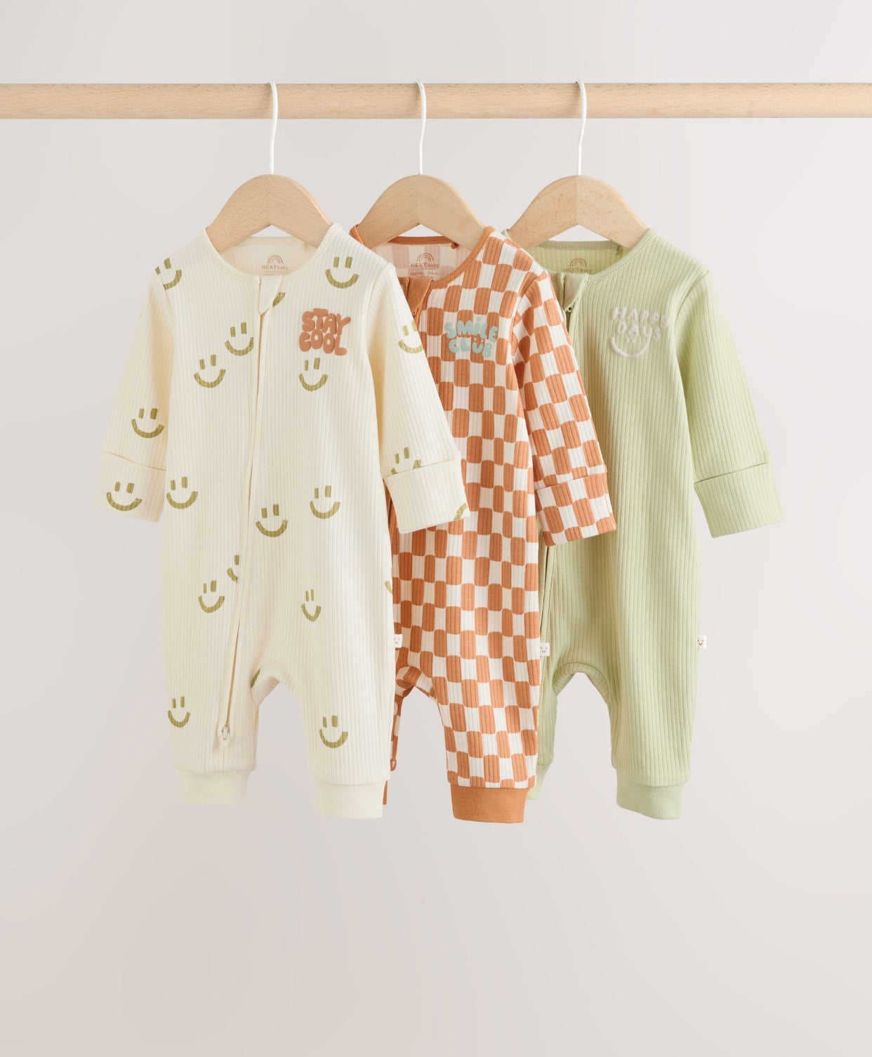 Multi Two Way Zip Baby Sleepsuits 3