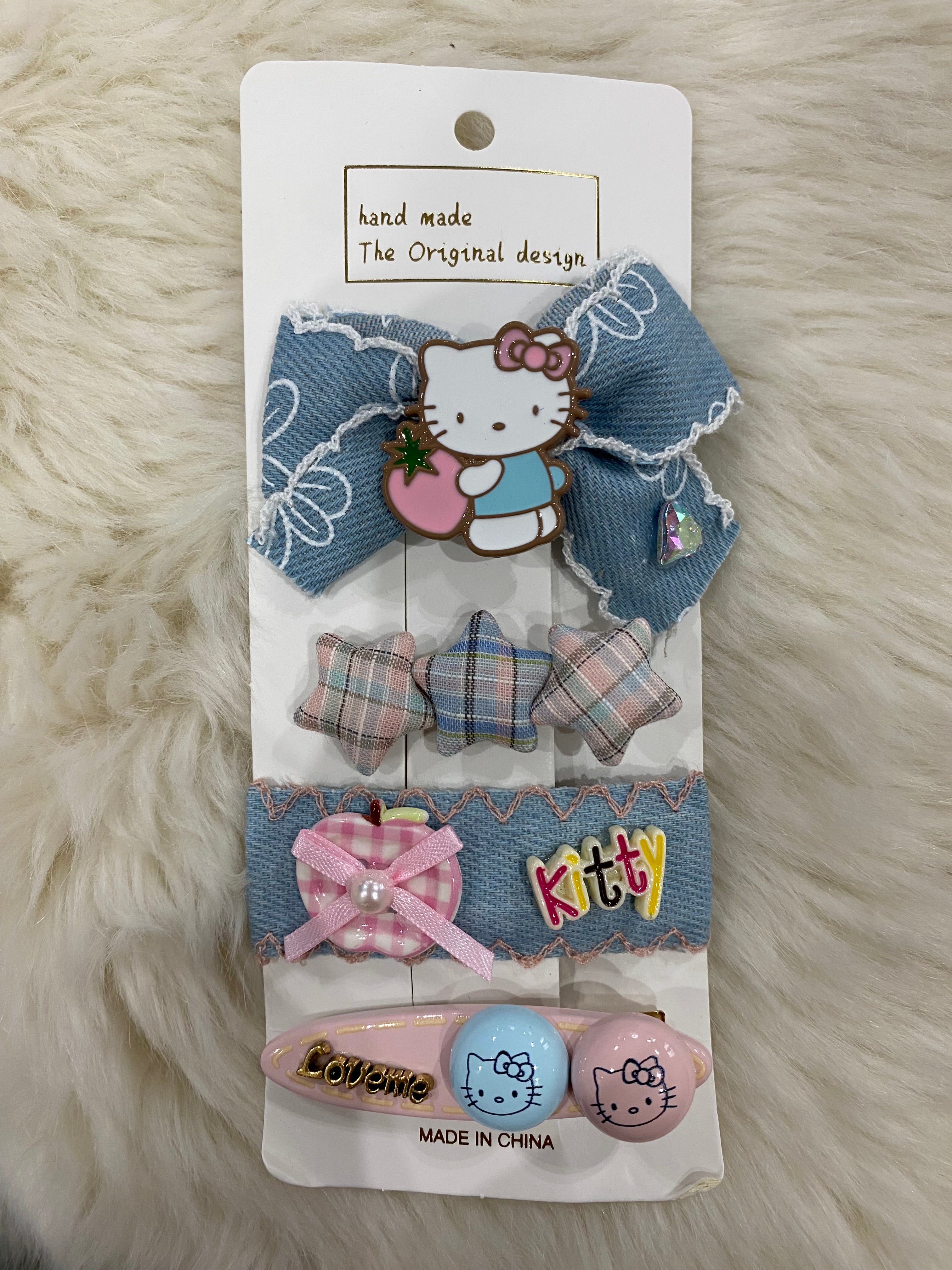 4pcs hello kitty hair clips set