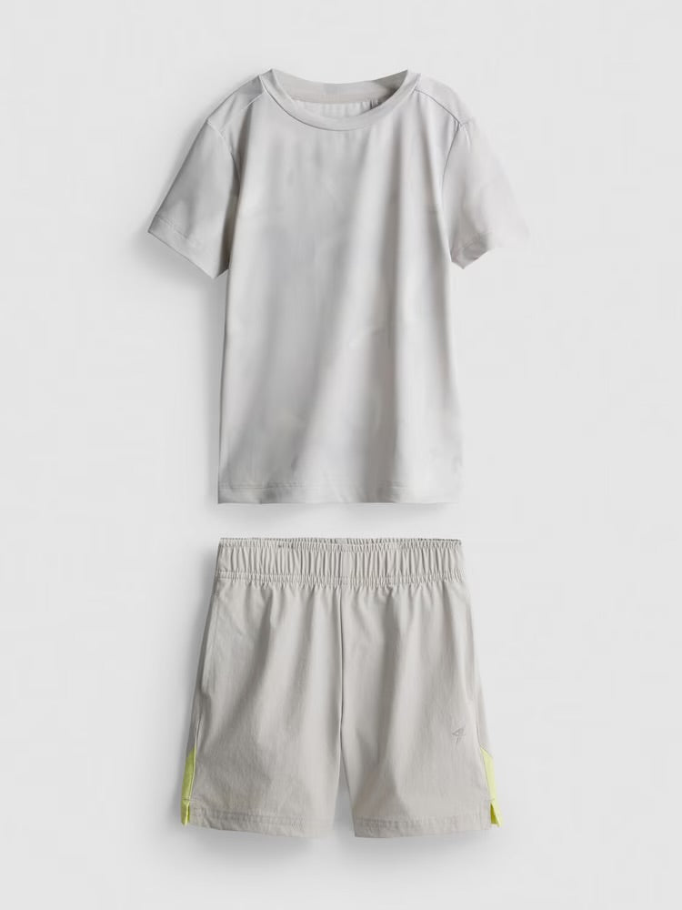 An activewear tee and shorts clothing co-ord