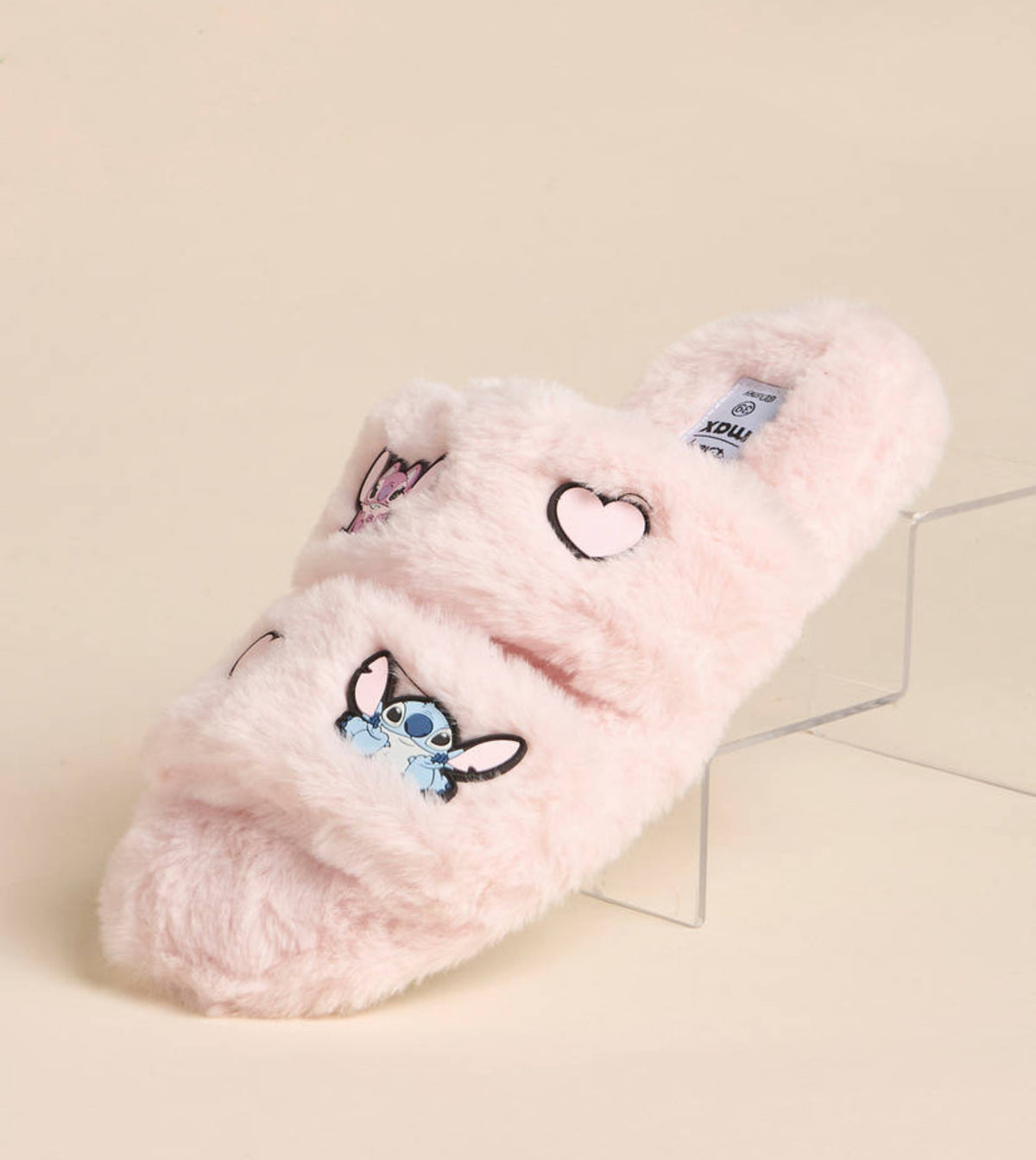 Stitch and Angel Embroidered Bedroom Slippers