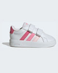 adidas White/Pink Grand Court 3.0 Infant Trainers
