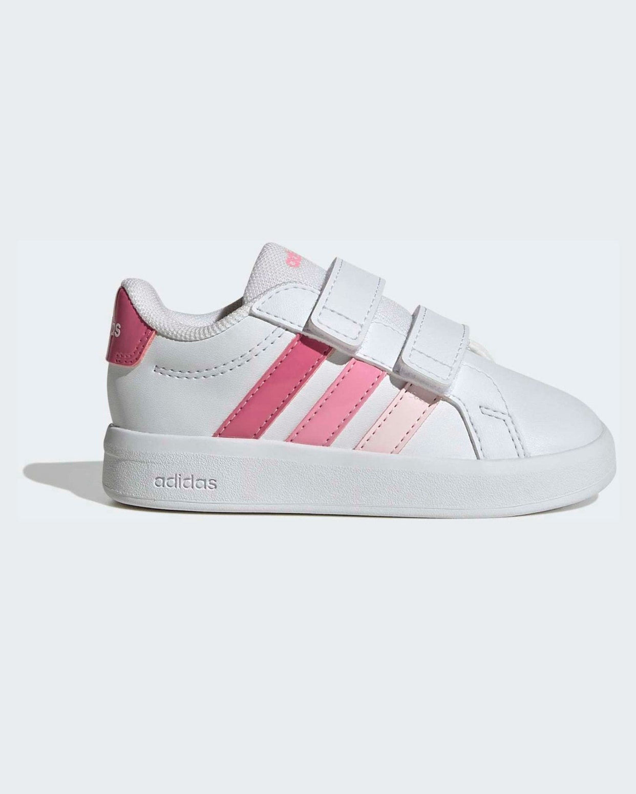 adidas White/Pink Grand Court 3.0 Infant Trainers