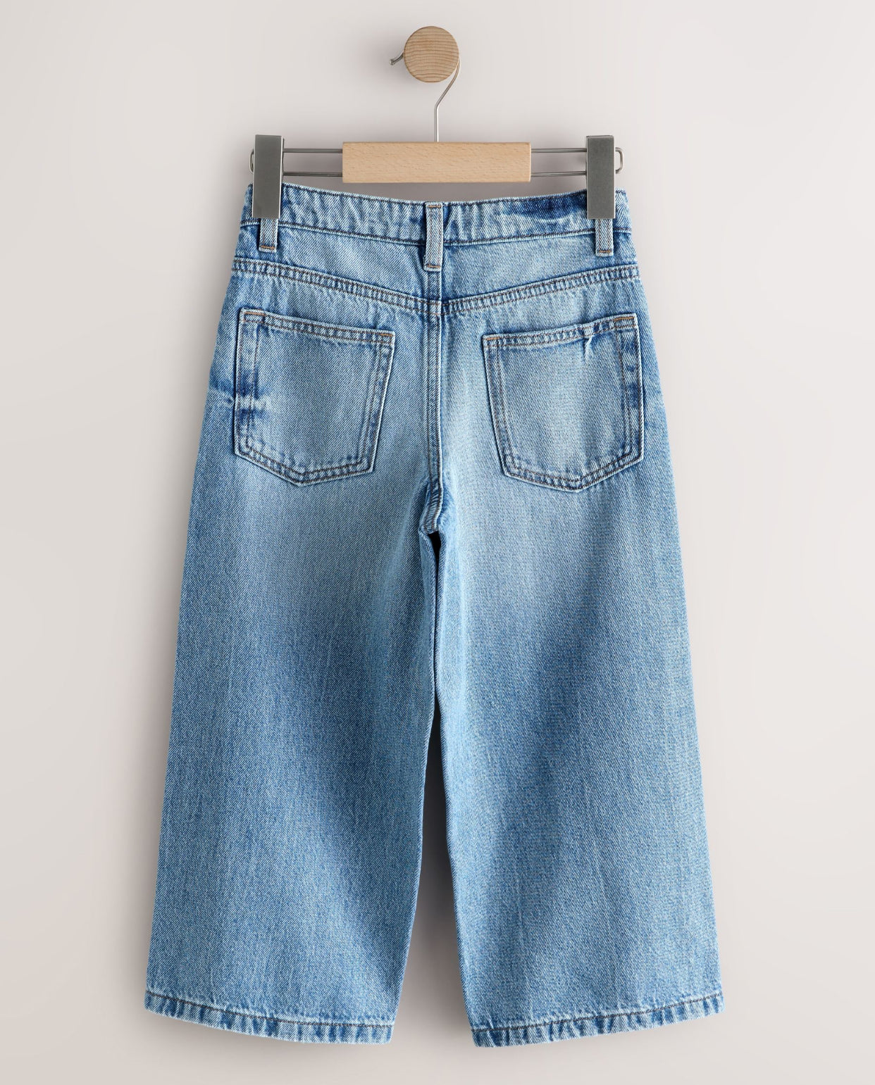 Mid Blue Denim Super-wide Fit Authentic Jeans
