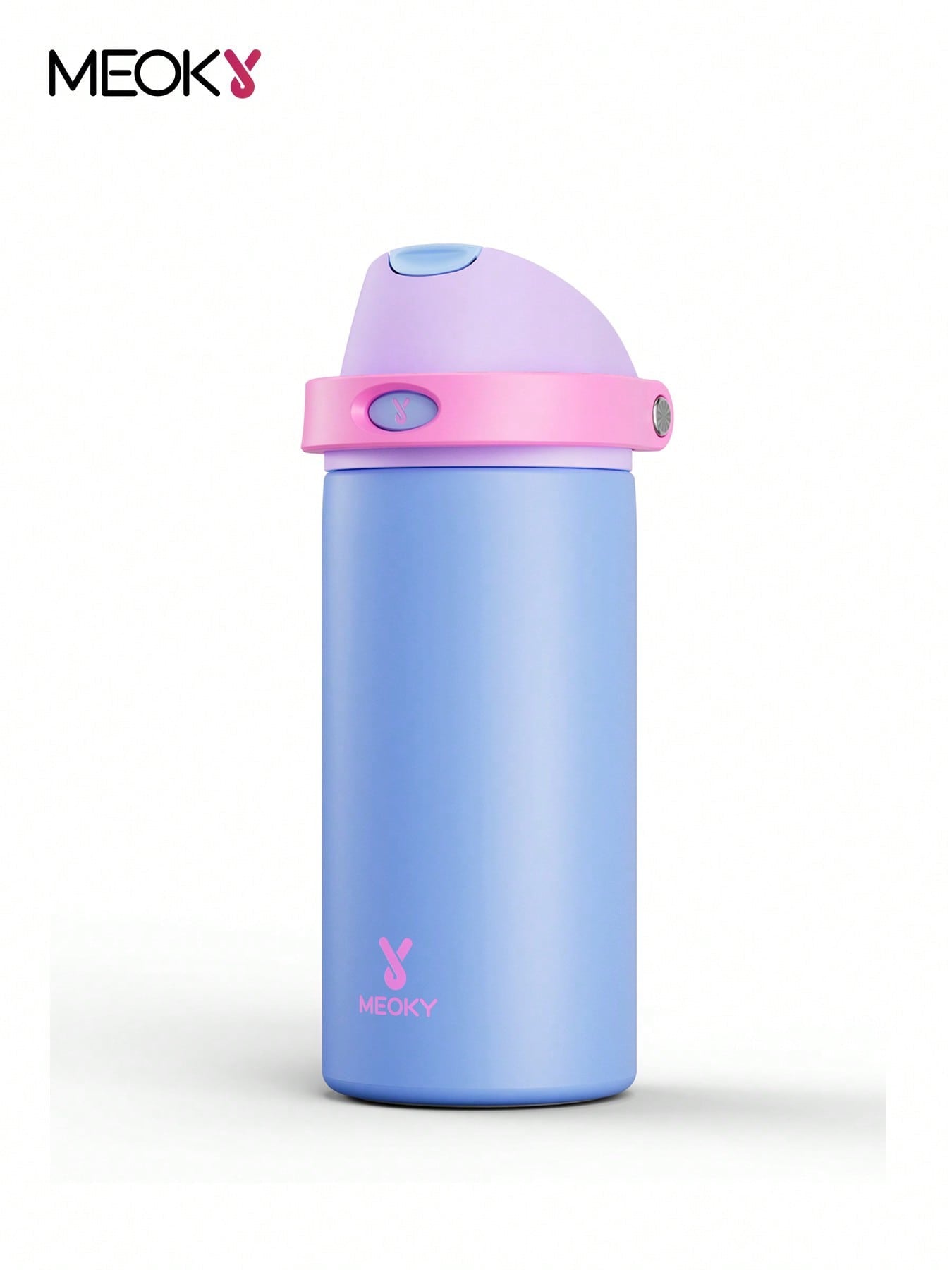 Meoky 530 ml Vacuum Insulated Water Bottle With 2-In-1 Straw And Spout Lid