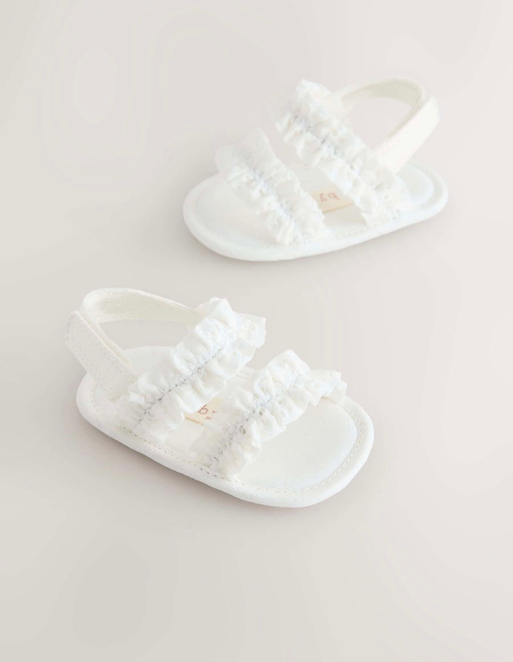 White Baby Ruffle Sandals
