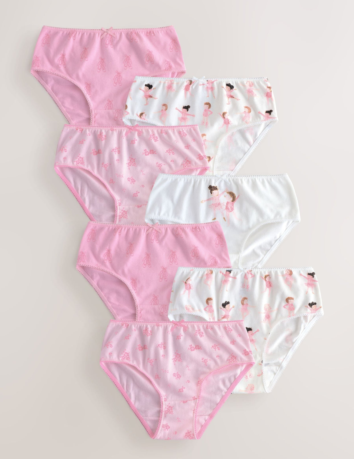 Pink Ballerina Briefs 7 Pack
