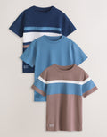 Mink/Blue/Navy Short Sleeve
Colourblock T-Shirts