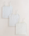 Ecru Floral Strappy Printed Cami Vests 3 Pack