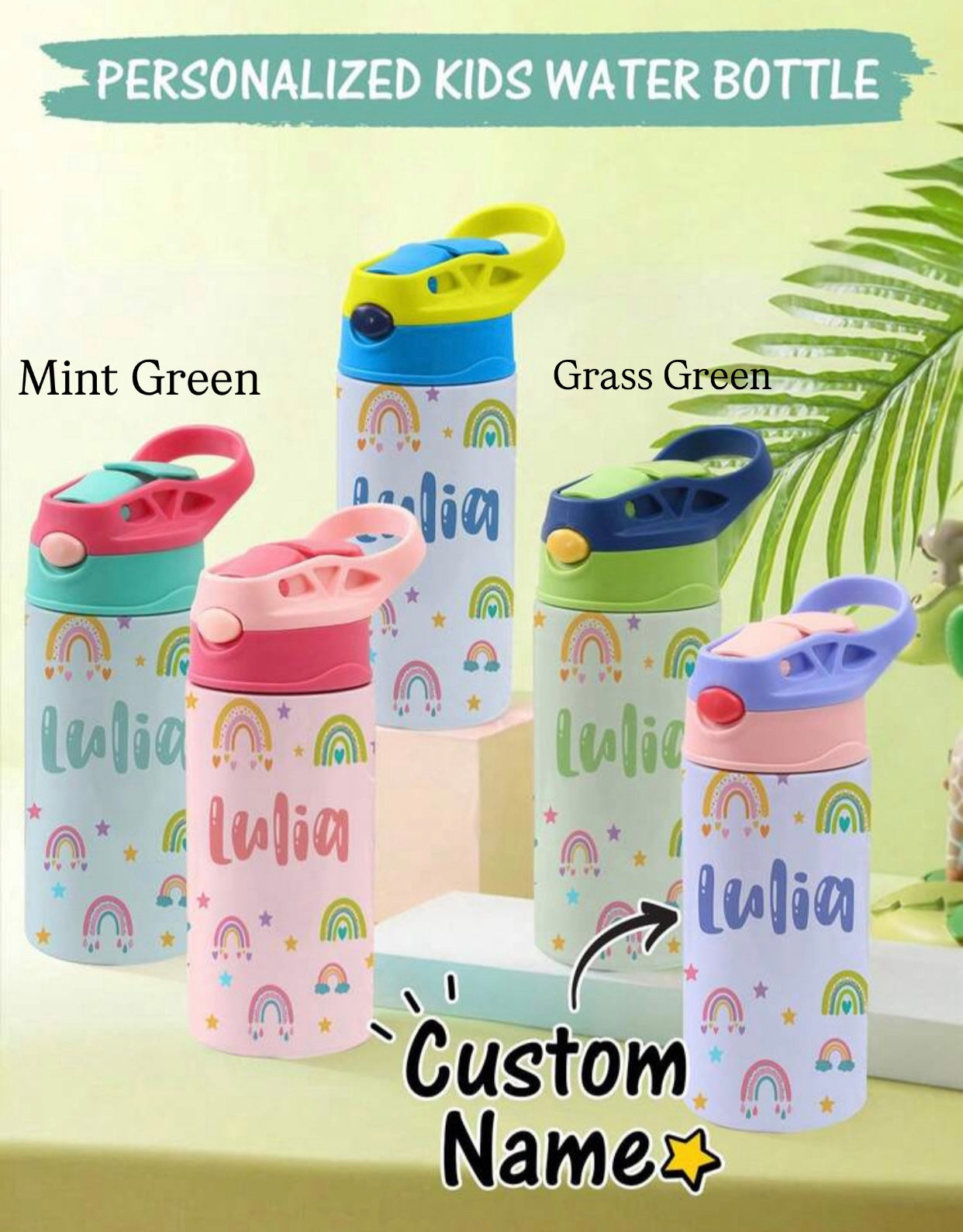 Customized 12oz Children's Stainless Steel Water Bottle
