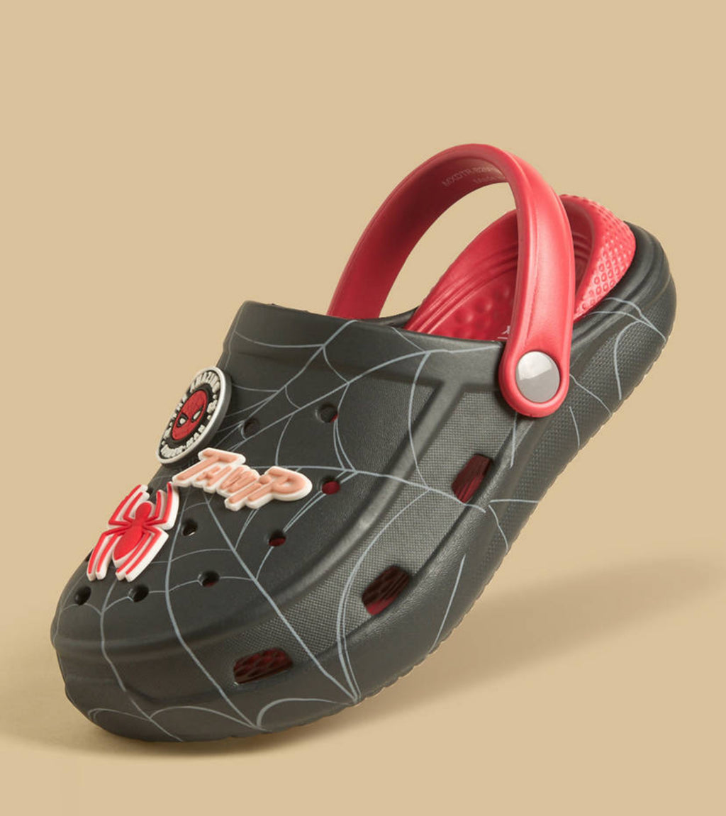 SpiderMan Jibbitz Embellished Backstrap Clogs