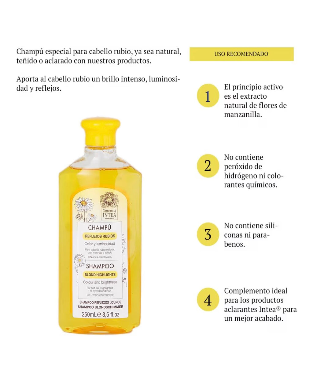 Camomila Intea - Blonde Highlights - shampoo for blonde hair - 250 ml