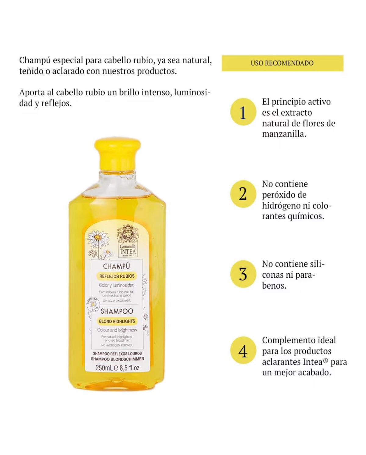 Camomila Intea - Blonde Highlights - shampoo for blonde hair - 250 ml