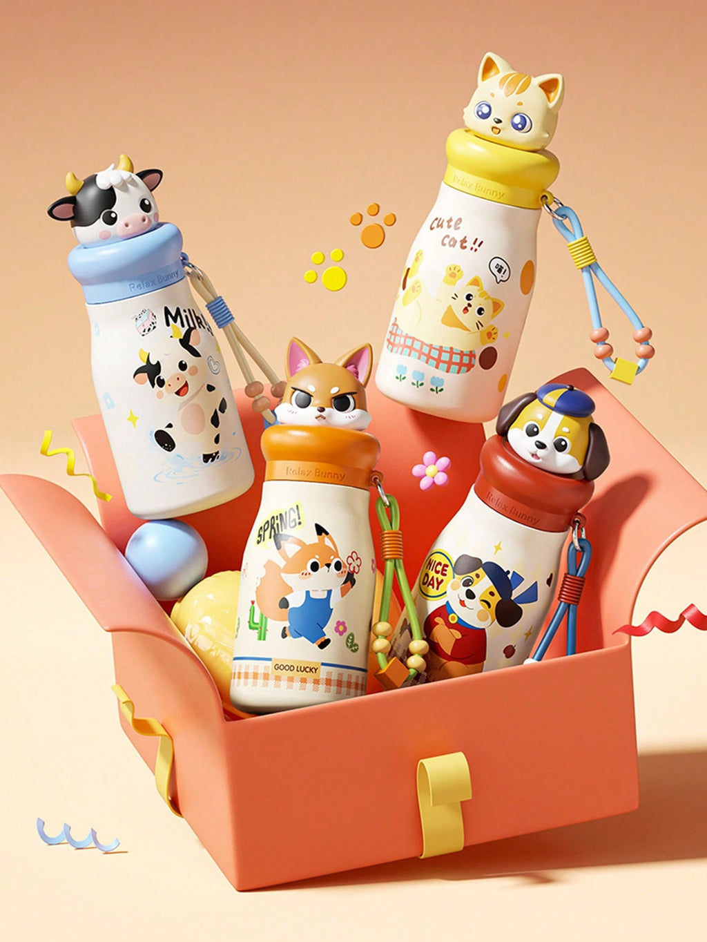 1pc Cute Animal Stainless Steel Insulated Tumbler 450 ml