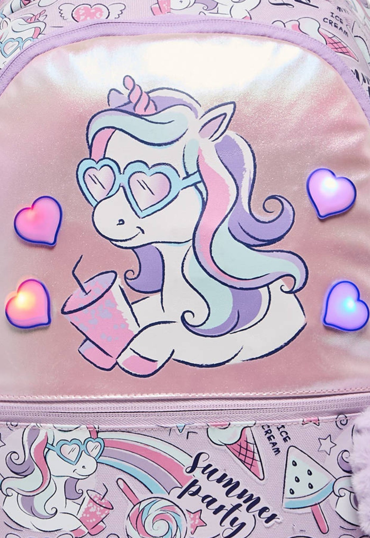 Light Up Unicorn Backpack 16 inch